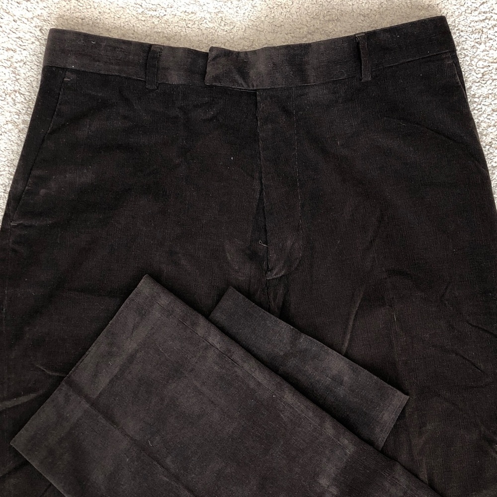 Perry Ellis Men's Dark Brown Corduroy Pants - Picture 3 of 8